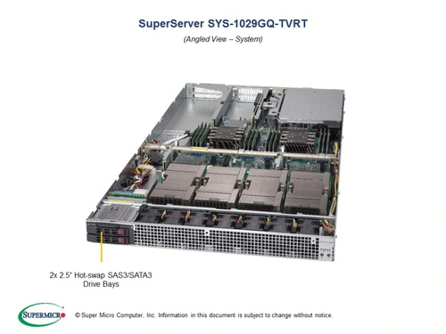 美超微1029GQ-TVRT 1U SuperServer服务器 GPU服务器 超高性介比