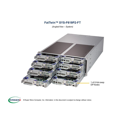 美超微 F619P2-FT服务器 4U8节点CPU服务器 密集计算 HPC 超大规模运算